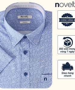 Áo sơ mi nam ngắn tay Novelty Casual Hoa văn SMI25001