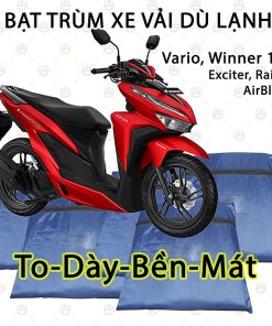 [Loại To - Tốt] Áo Bạt Phủ Trùm Xe Máy Cỡ Lớn KhoNCC Hàng Chính Hãng - To Dày Bền Mát - Dòng Xe Vario, Exciter, SH Mode các loại - KQL-C3-VRO (Nhiều Màu)