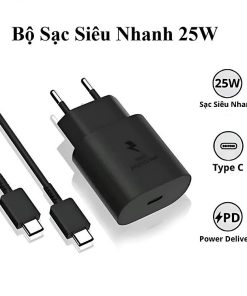 Bộ Sạc Siêu Nhanh 25W Type C dành cho Samsung và các dòng điện thoại cổng C