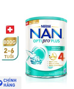 Bộ 3 lon Sữa bột Nestlé NAN OPTIPRO PLUS 4 800g/lon với 5HMO giúp tiêu hóa tốt + Tăng cường đề kháng (Bé 2-6 tuổi) - Tặng Ấm đun siêu tốc Kalpen