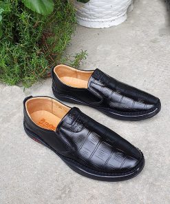 Giày lười nam da bò Trường Hải 2 màu đen,nâu thời trang nam cao cấp GT336Đ