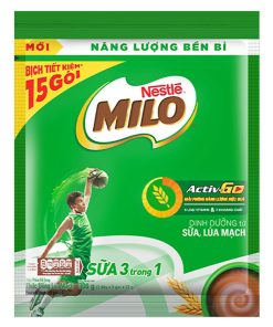 MILO Bịch 15 gói Thức Uống Lúa Mạch Nestlé MILO Sữa 3 Trong 1 (22g/Gói)